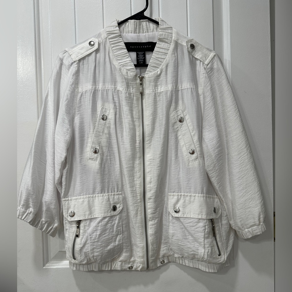 Apostrophe Women's White Utility Jacket